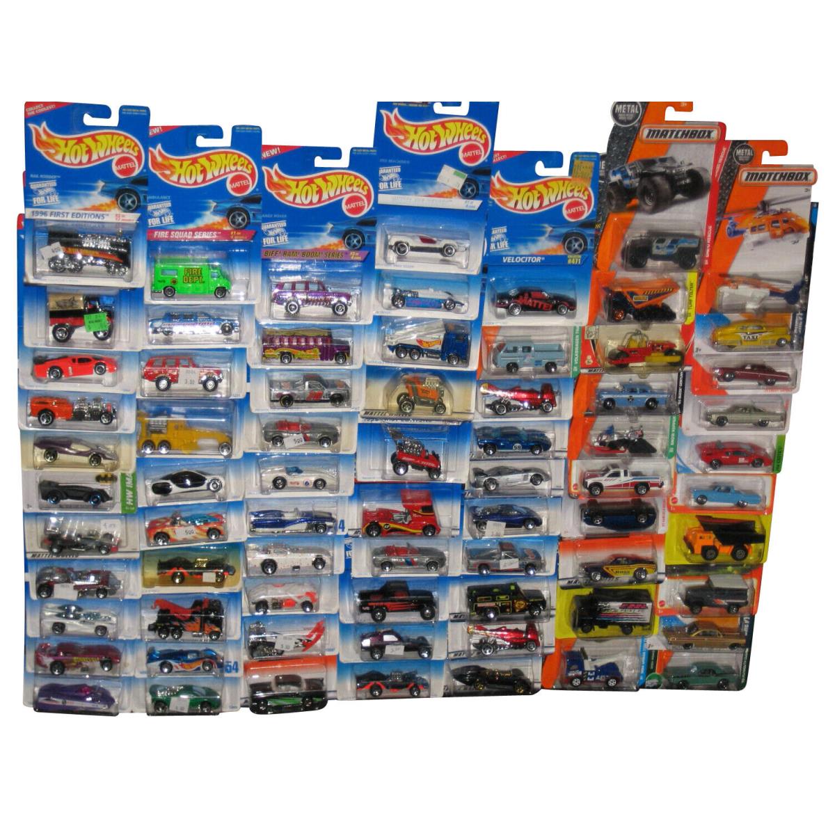 Hot Wheels Matchbox Mixed Die-cast Collection Toys -- Lot of 70 Cars