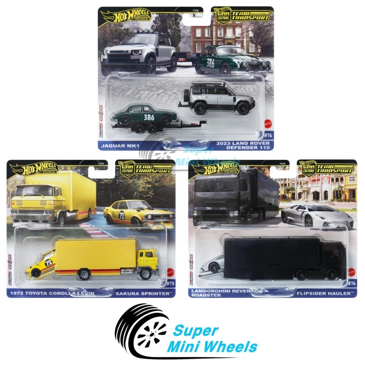 Hot Wheels 2024 Car Culture Team Transport E Case Set of 3 Cars In-stock