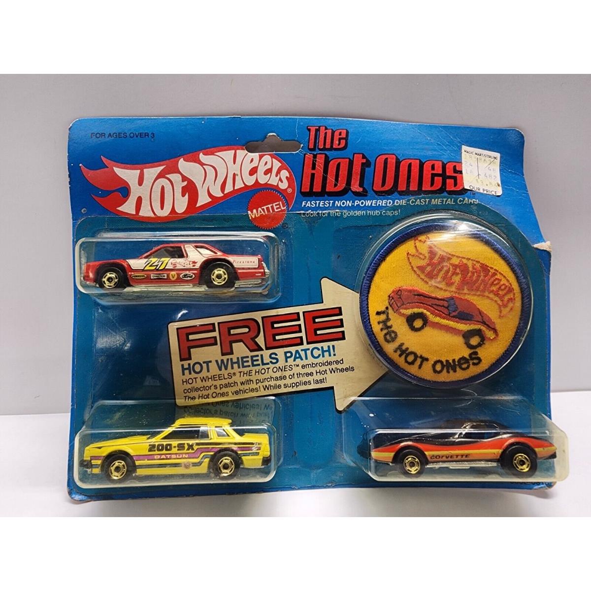 1981 Hot Wheels The Hot Ones 3 Pack Ford Datsun Corvette Rare Set