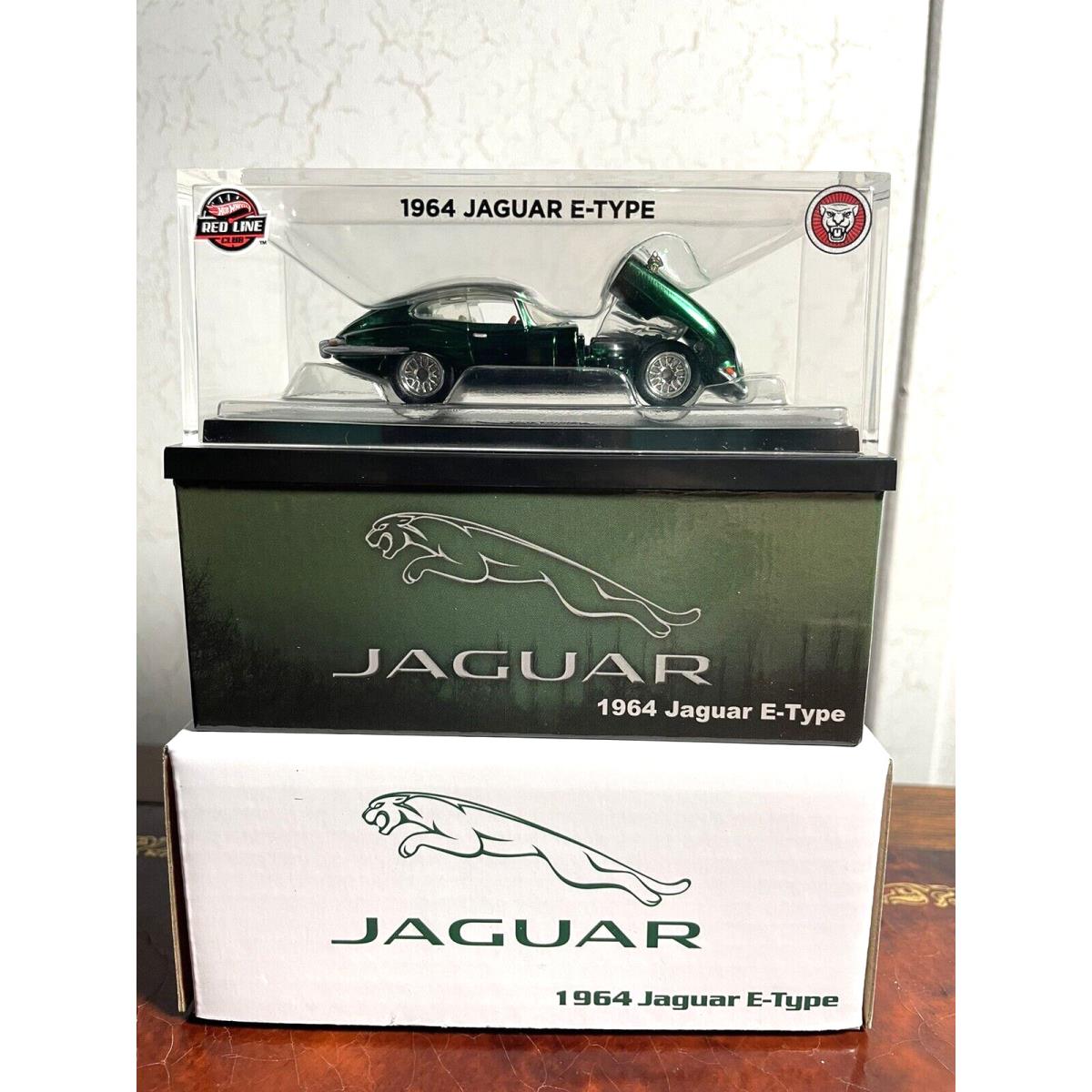 2023 Hot Wheels Rlc Green 1964 Jaguar E-type Red Line Club Car d/30000 Case