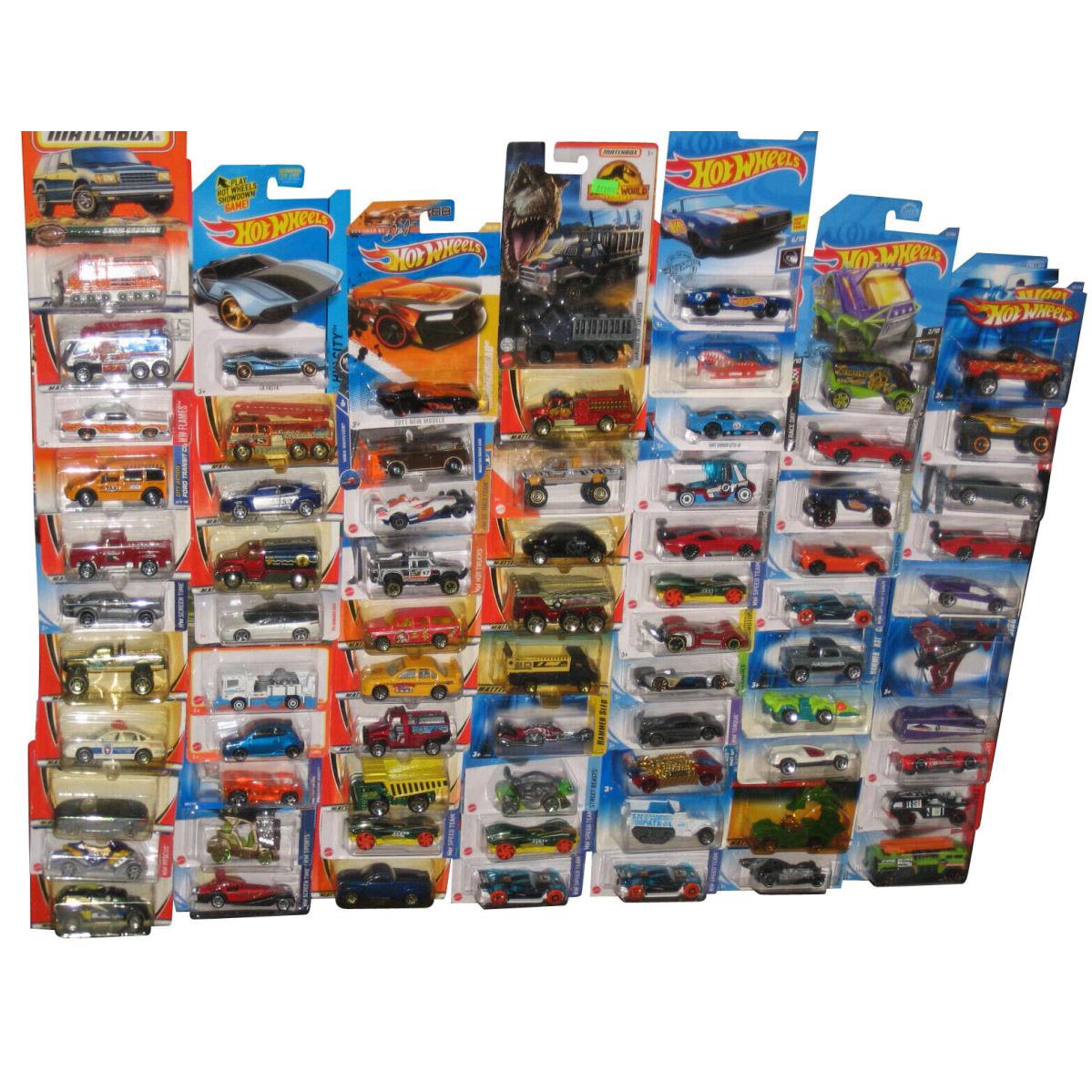 Hot Wheels Matchbox Mattel Mixed Toy Die Cast Cars -- Lot of 73 Cars