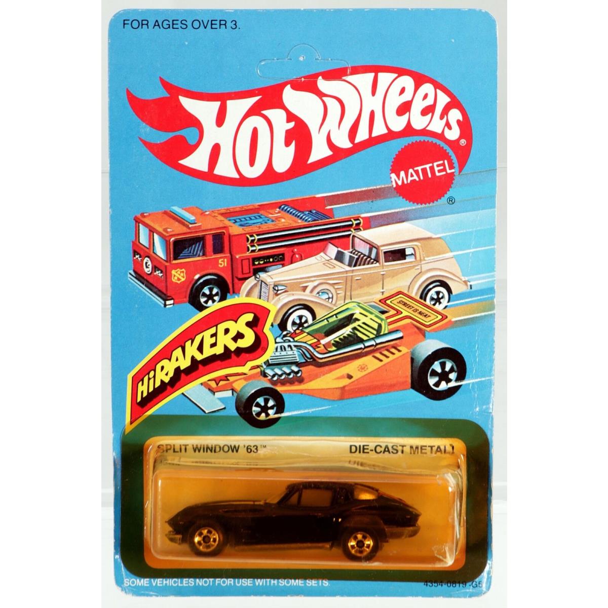 Vintage Hot Wheels Split Window `63 Hirakers Series - 4354 Mip 1982 Black