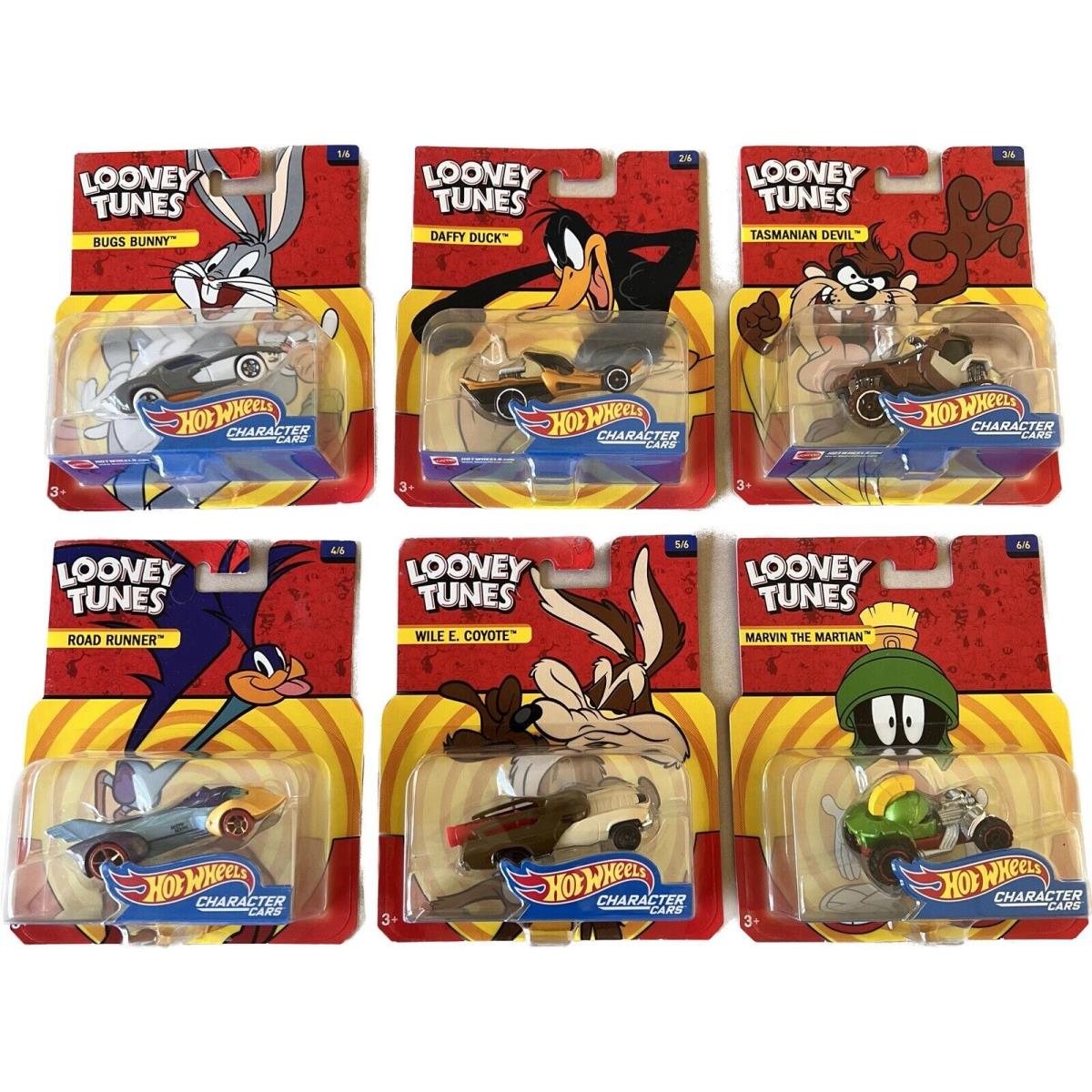 Hot Wheels Looney Tunes Character Cars Complete Set of 6 - 2016