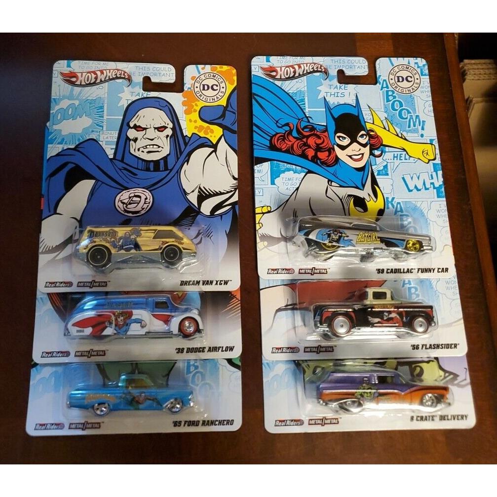 Hot Wheels 2012 Nostalgia Series DC Comics Complete Full Set of 6