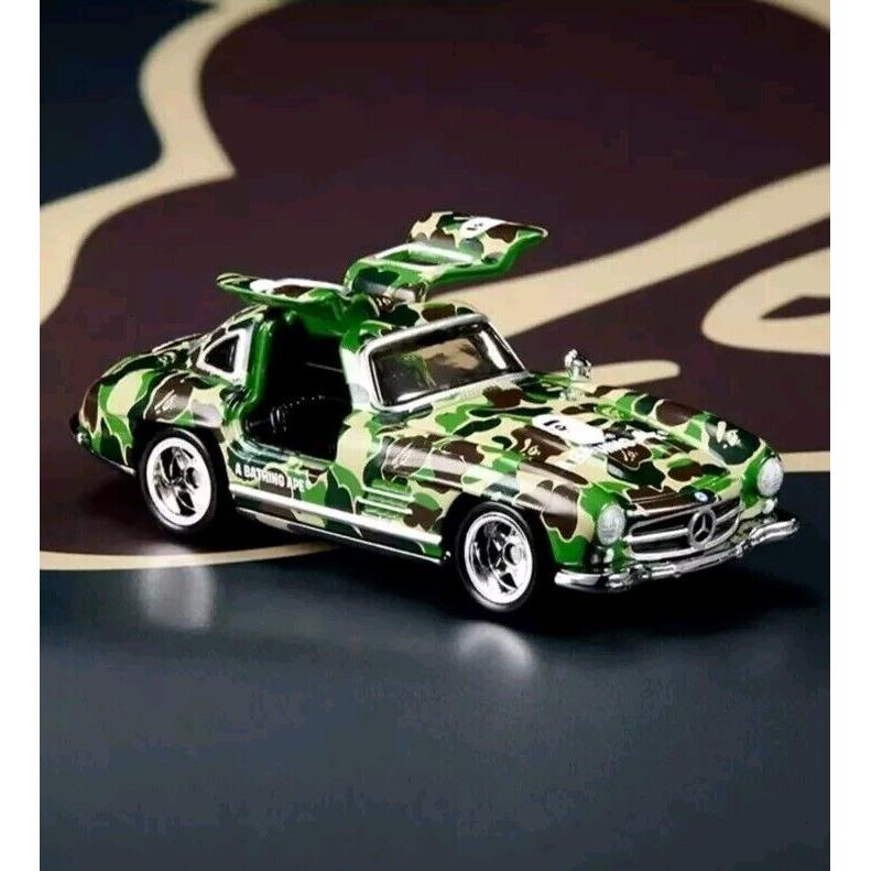 Hot Wheels Rlc Bathing Ape Bape Exclusive 1955 Mercedes-benz 300 SL Green Camo