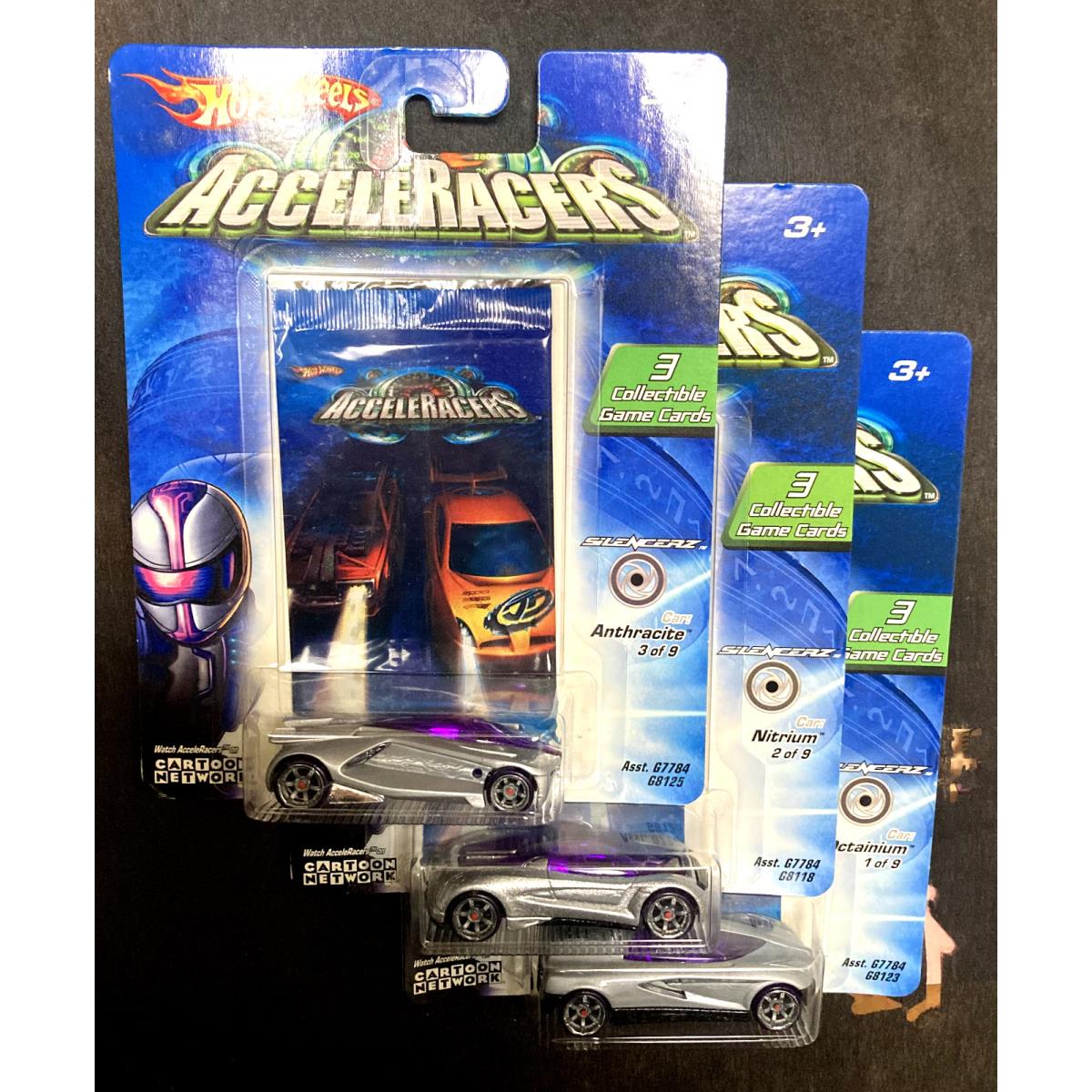 Hot Wheels 2004 Acceleracers Silencerz Complete Set of Nine