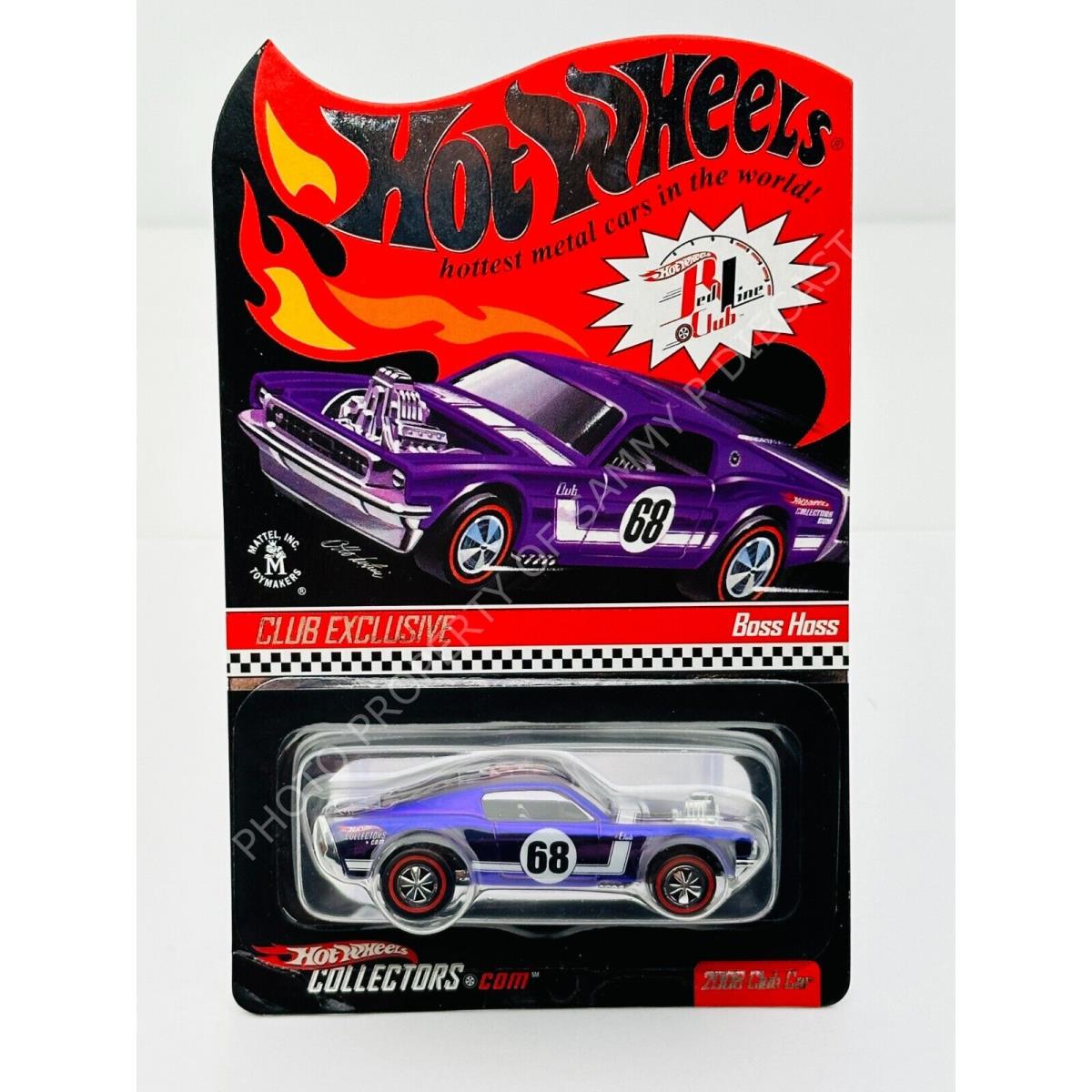 Hot Wheels 2008 Rlc Redline Club Mustang Boss Hoss Purple 5974/7000