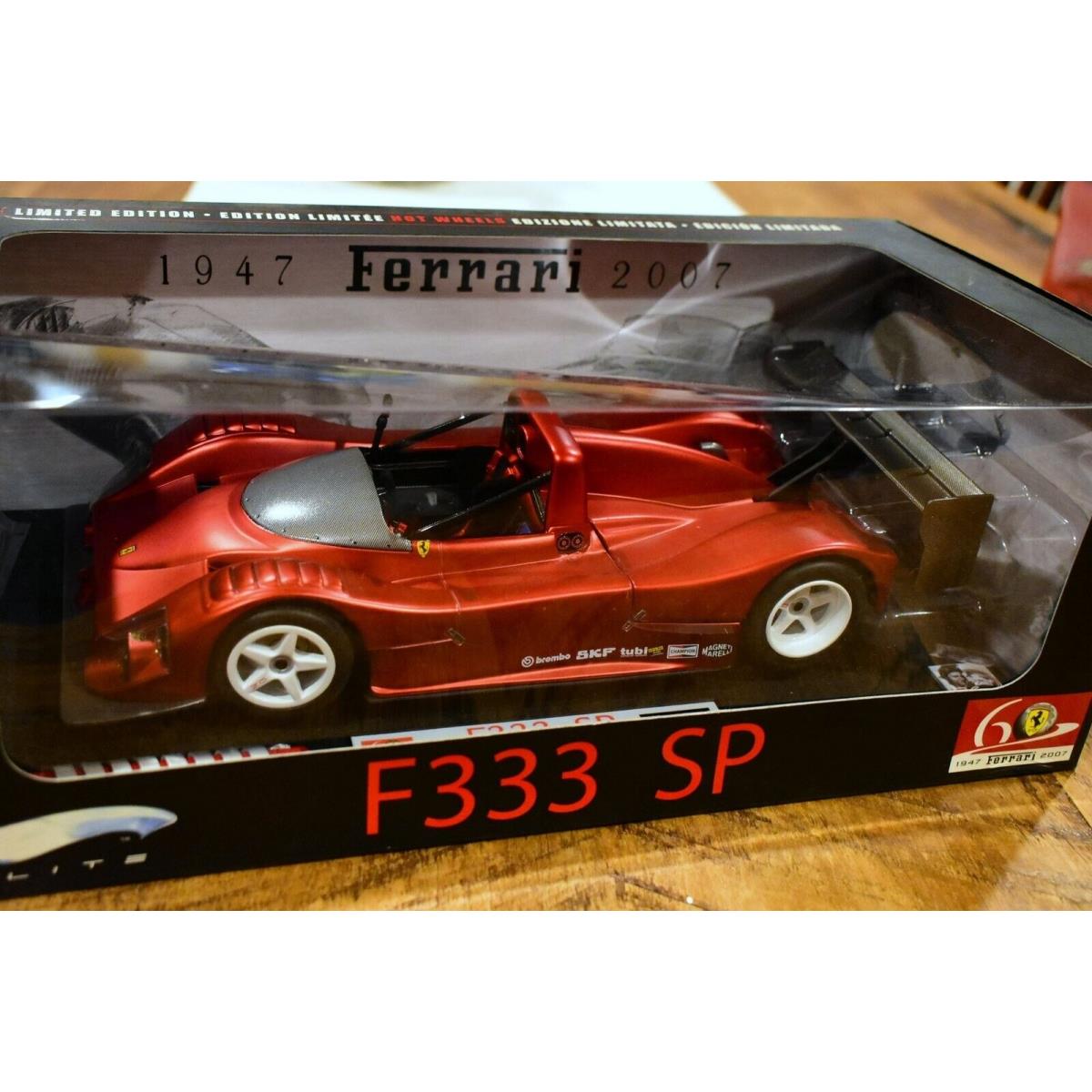 1:18-Hot Wheels Racing Ferrari F333 SP 60 Years of Ferrari 1332/6000