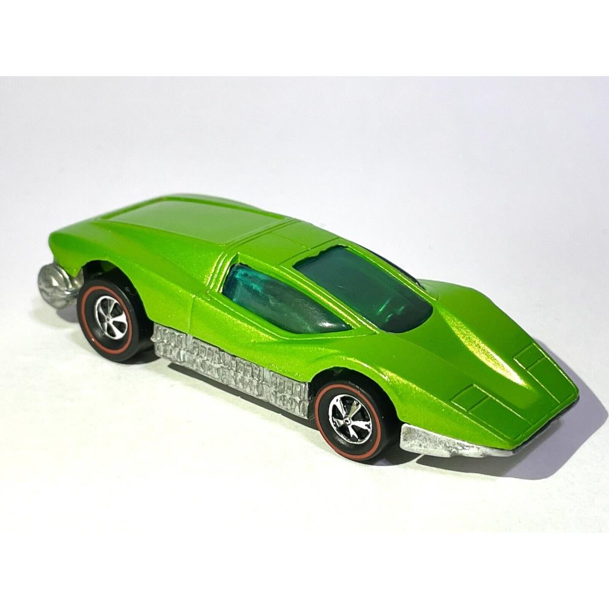 Vintage 1974 Hot Wheels Redline Large Charge Restored IN Metallic Lime Green