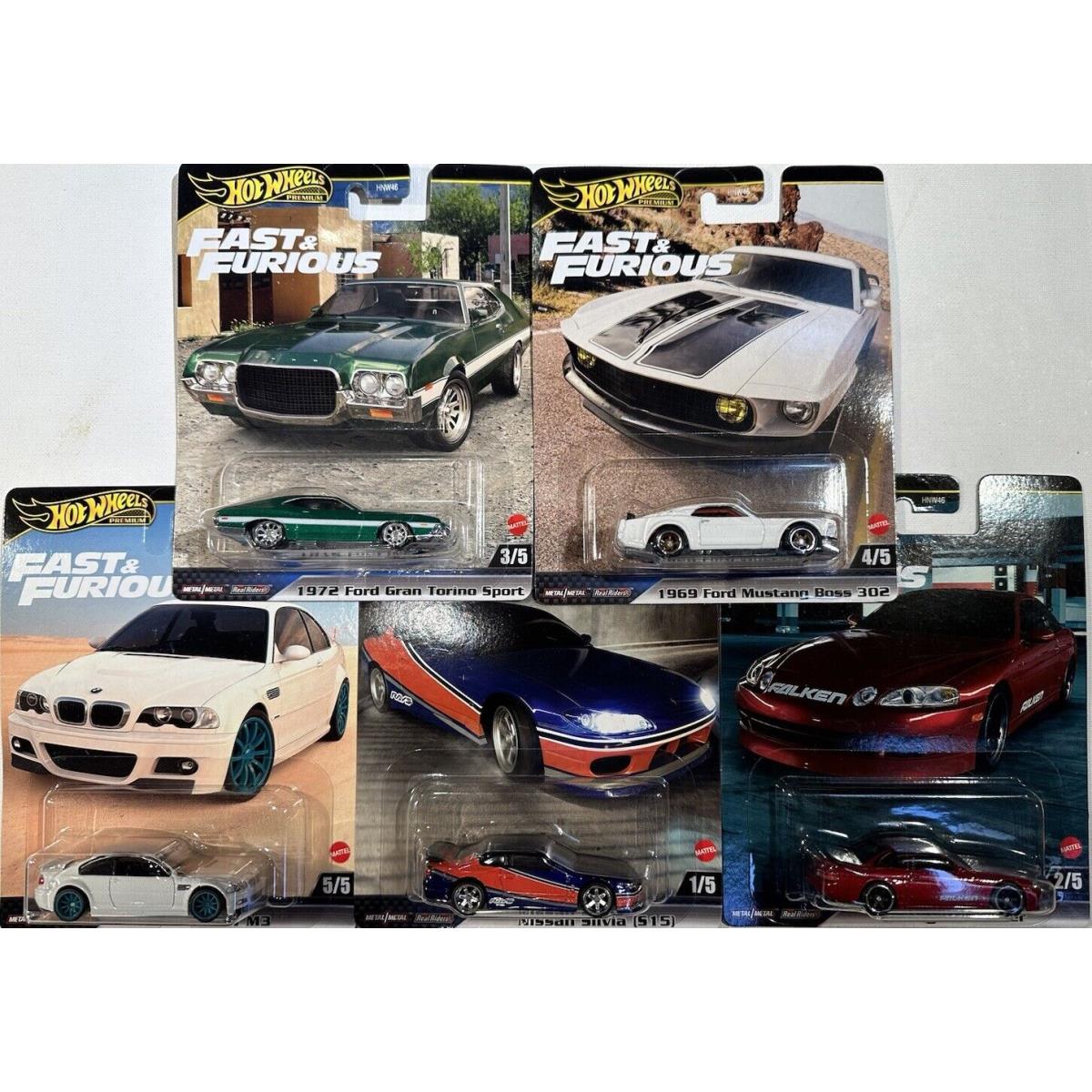 2024 Hot Wheels Fast and Furious Car Culture Set OF 5. with Nissan Silvia