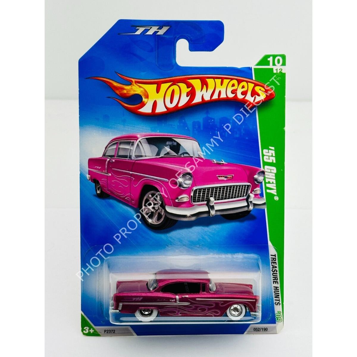 Hot Wheels 2009 Super Treasure Hunt `55 Chevy Pink in Blister