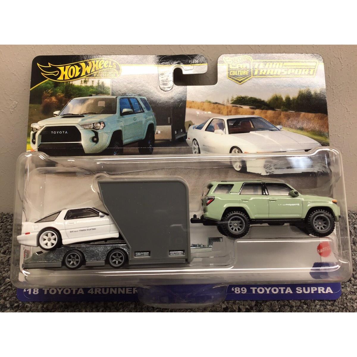 2024 Hot Wheels Premium Team Transport 18 Toyota 4Runner and 89 Toyota Supra