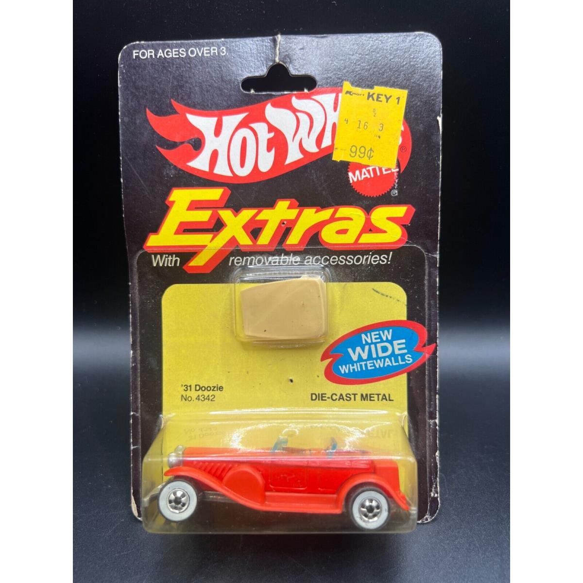 Hot Wheels Vintage 31 Doozie Red Fenders Whitewalls 1983 Extras Mip Tough Car