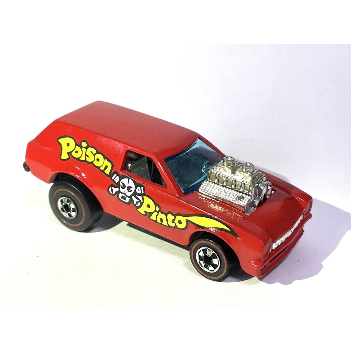 Vintage Redline Restored 1975 Hot Wheels Mattel Poison Pinto Hong Kong Red