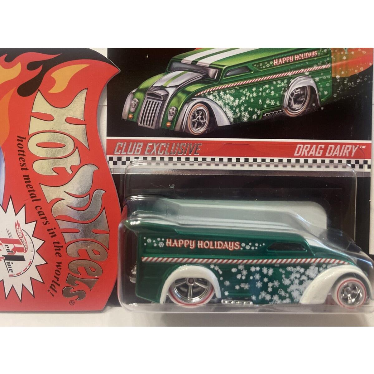 2013 Hot Wheels Rlc Club Exclusive Drag Dairy Holiday Car 3222- Rare