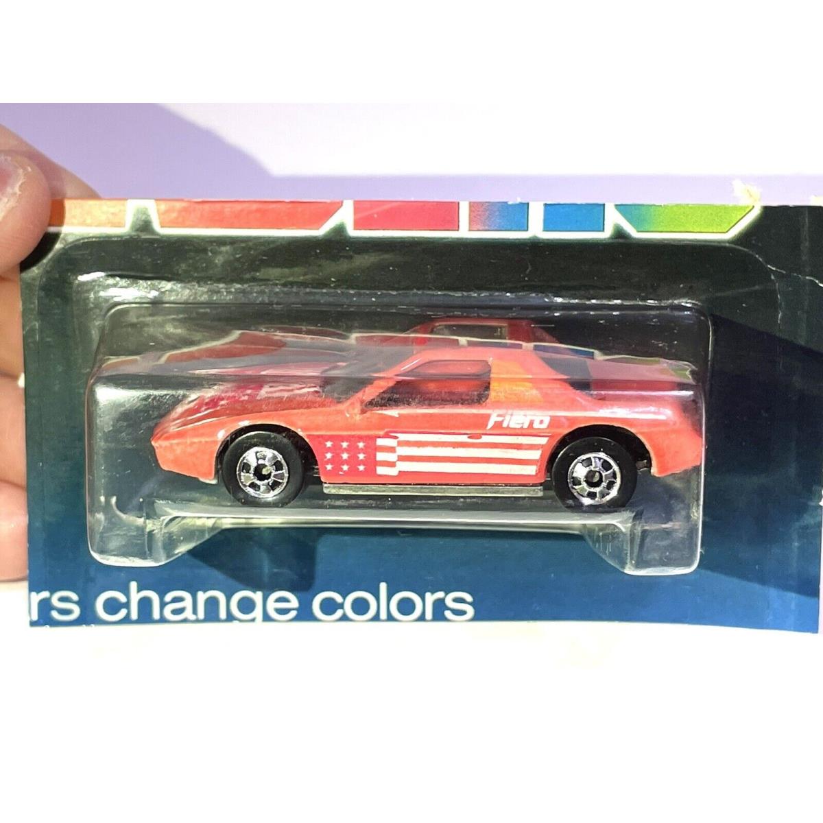 Vintage 1987 Hot Wheels Color Racers Mint On Cut Card Fiero