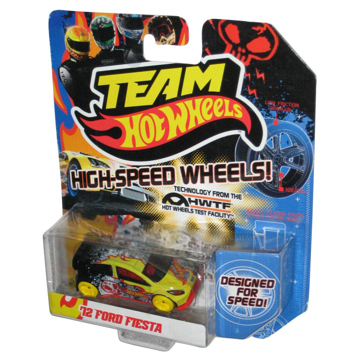 Hot Wheels Team High-speed Wheels 2011 Yellow Black `12 Ford Fiesta Toy Car