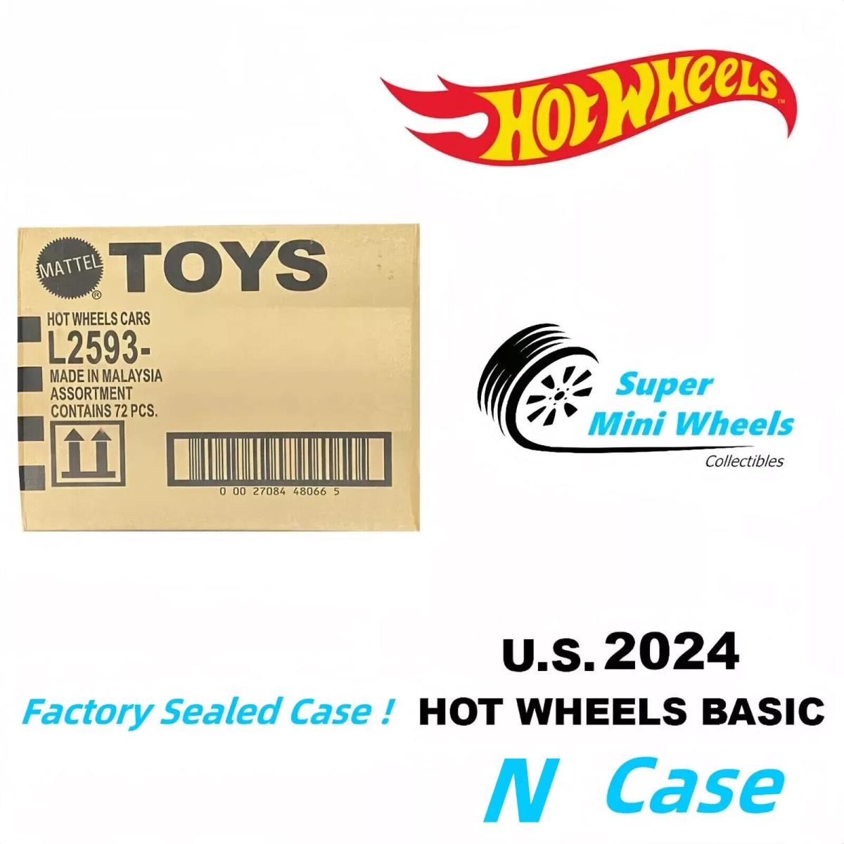 Hot Wheels Basic 2024 N Case 72 Pcs - Case