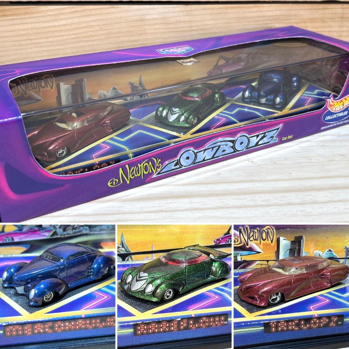 Vintage 1999 Hot Wheels Collectibles Ed Newton`s Lowboyz 3 Car Set w/ Case