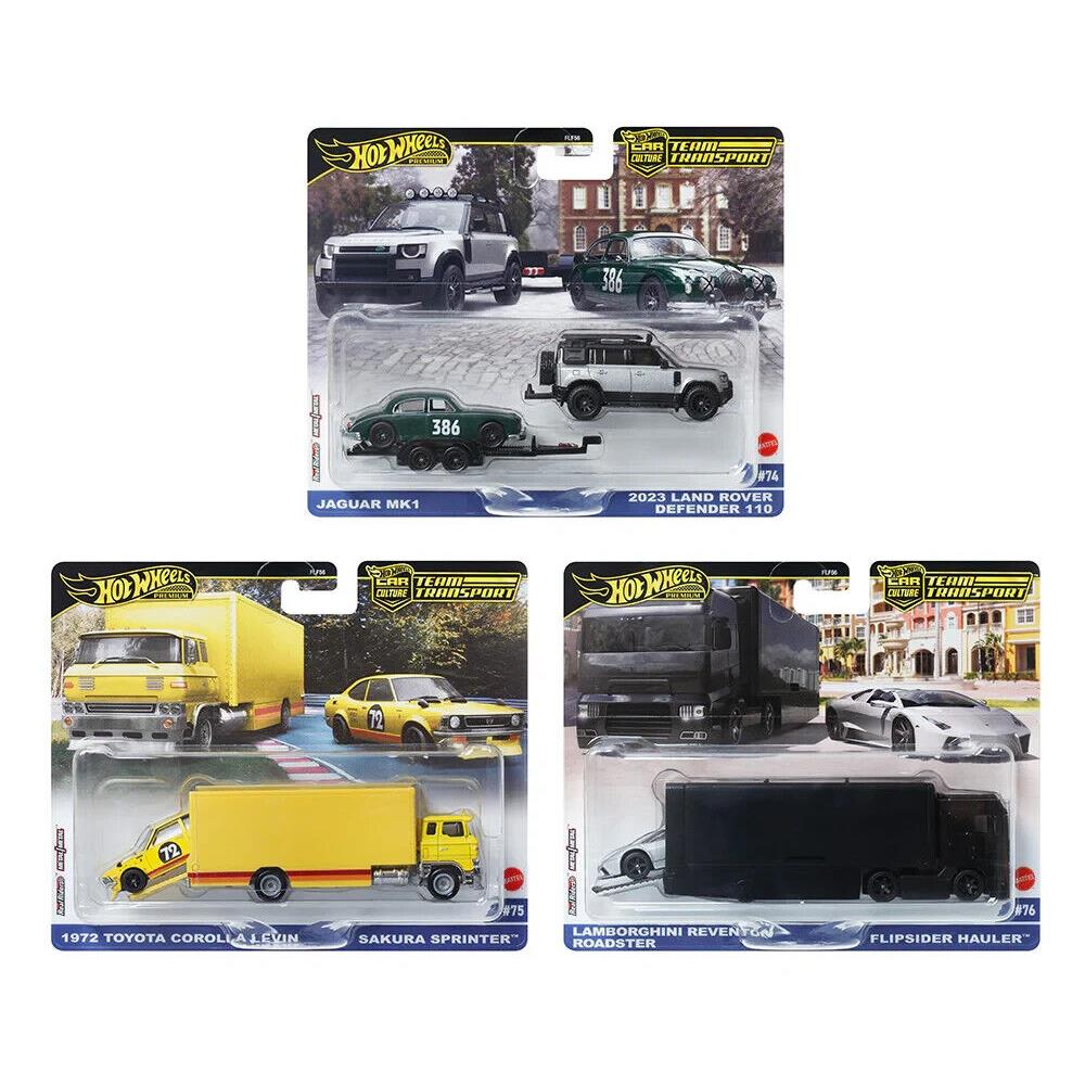 In Stock Set of 3 Hot Wheels 2024 Car Culture Case E Team Transport 1:64