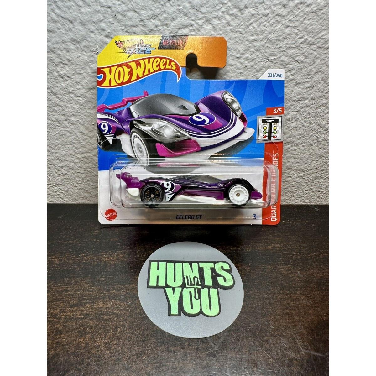 Hot Wheels 2024 Super Treasure Hunt Short Card Sth Celero GT Quarter Mile Heroes