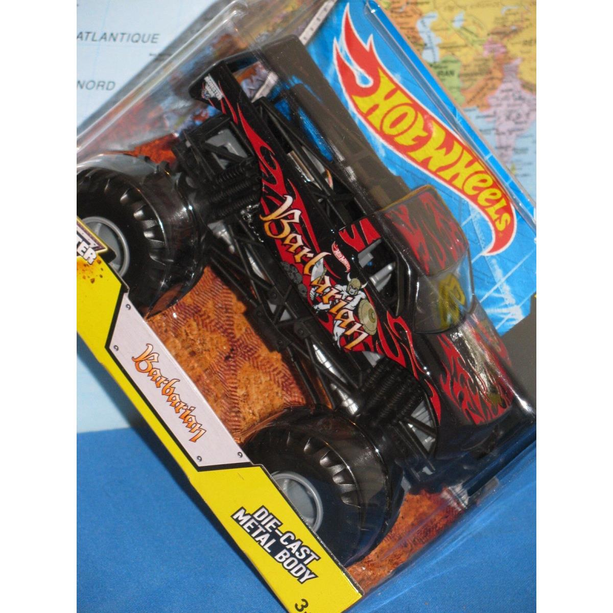 1/24 Hot Wheels Monster Jam Truck Barbarian Off-road Die-cast Rare