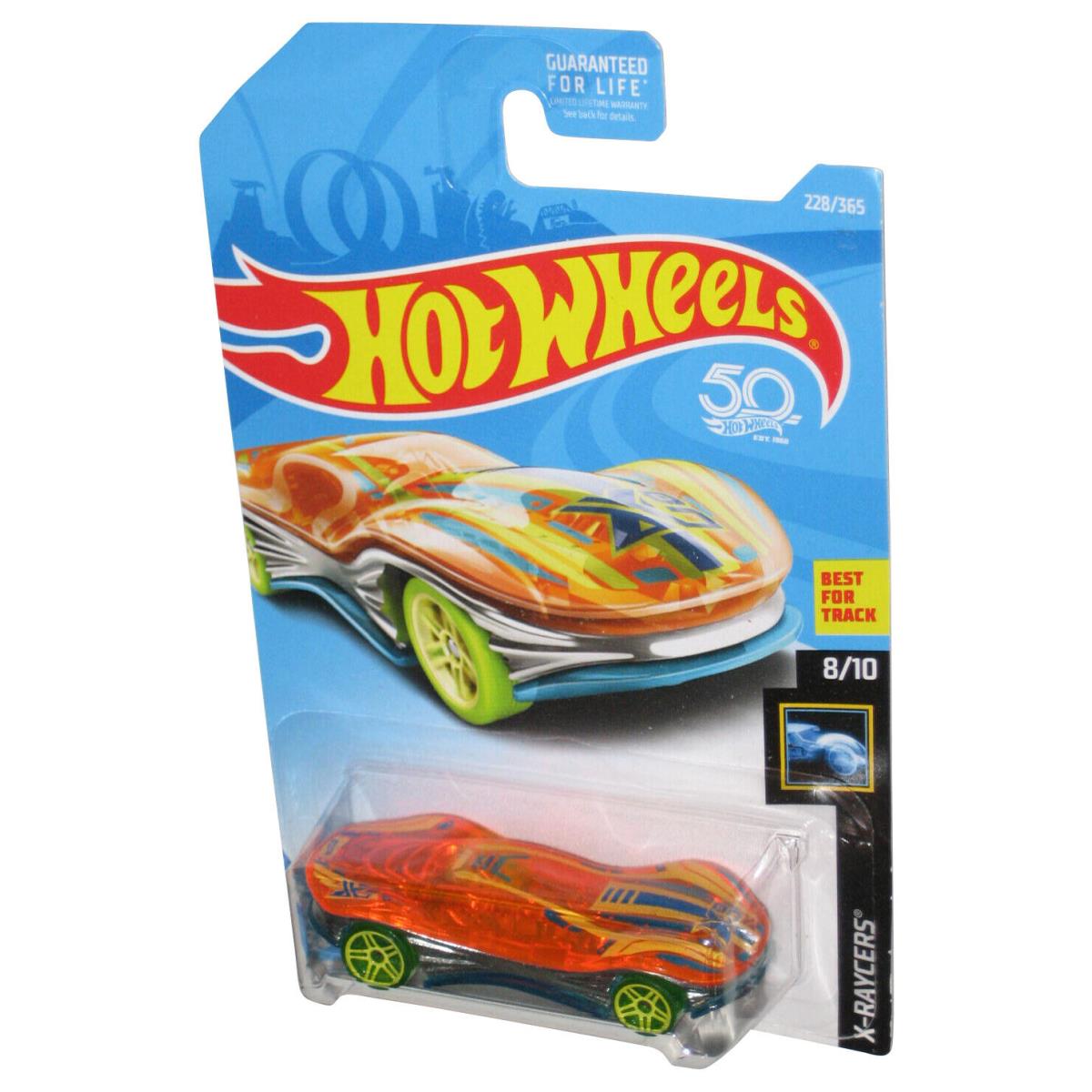 Hot Wheels X-raycers 8/10 2017 Orange Clear Speeder Toy Car 228/365