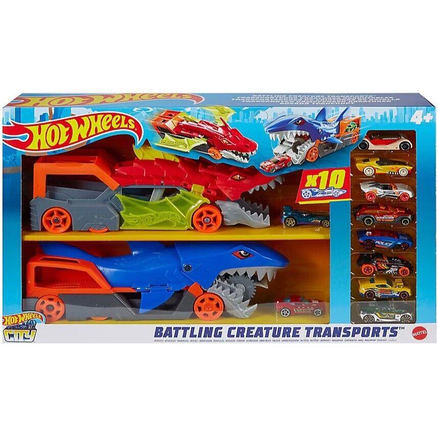 Hot Wheels City Battling Creature Transports Diecast Car Playset