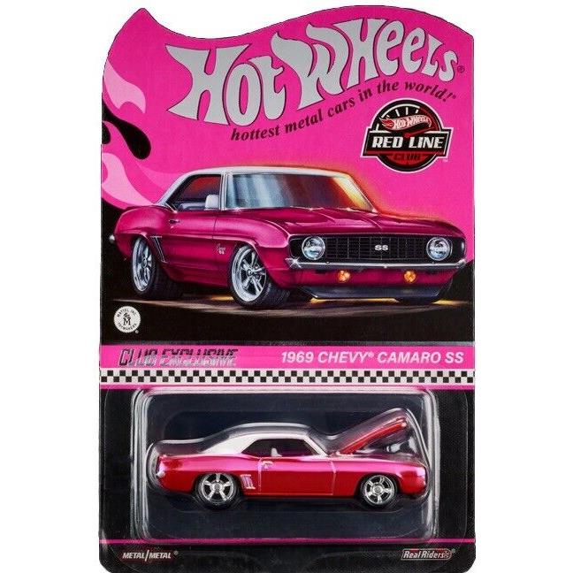 Hot Wheels Collectors 1969 Chevy Camaro SS Pink Rlc Exclusive W/protective Case