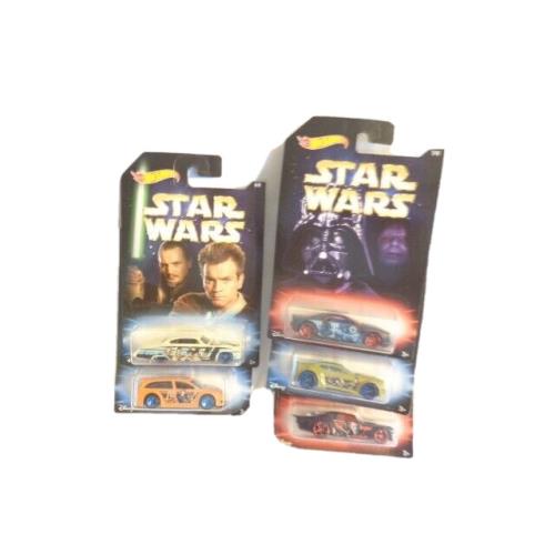 Hot Wheels Star Wars Set Of Five Cars Scale 1:64 Moc