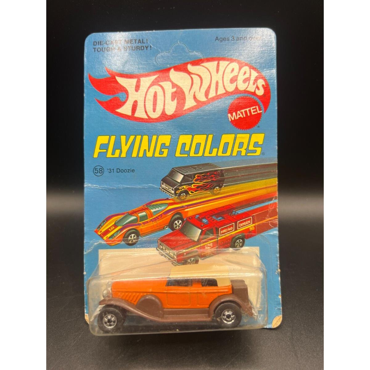 Hot Wheels Vintage 31 Doozie Orange Blackwalls Bw Flying Colors Card Mip Blister