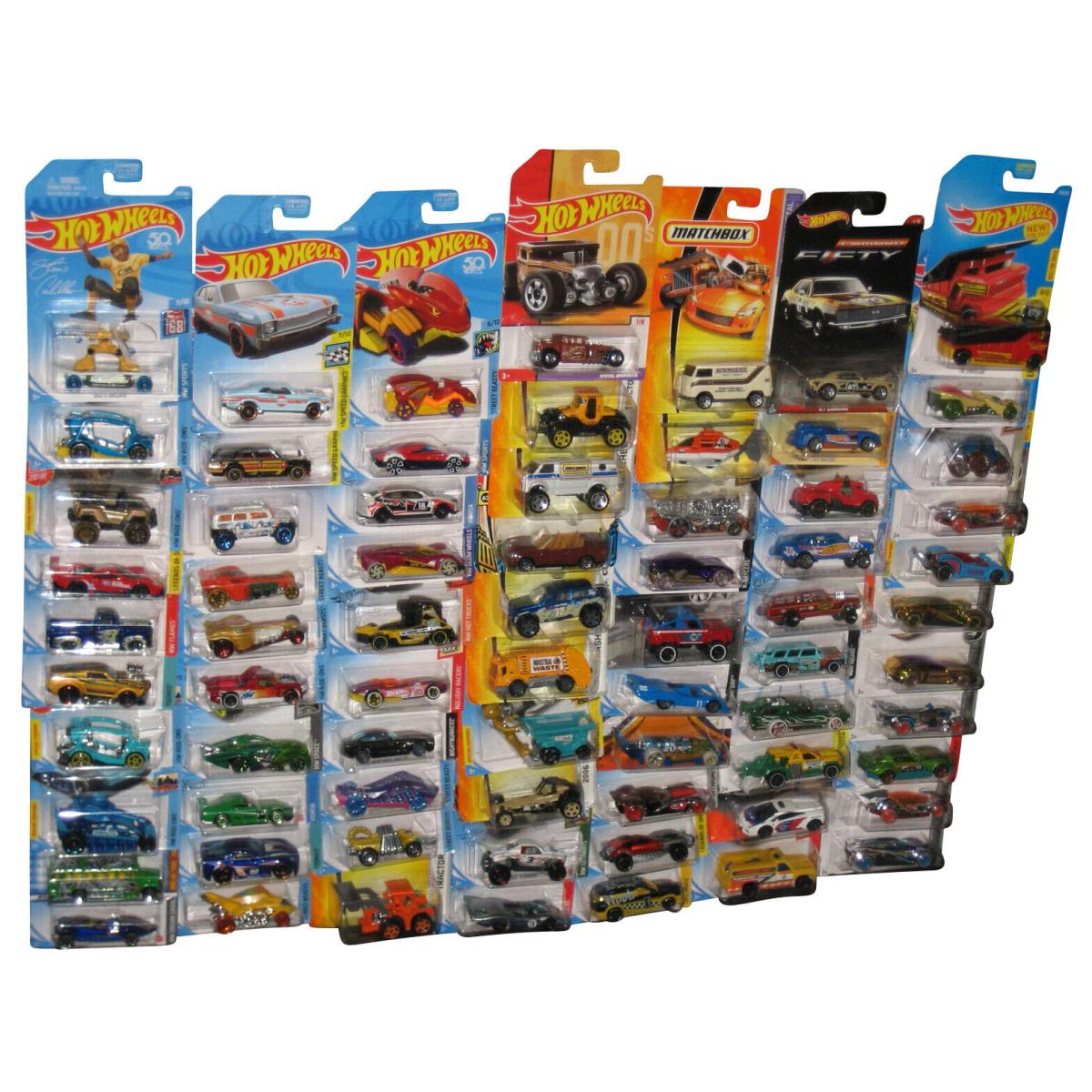 Hot Wheels Matchbox Mattel Mixed Die Cast Collection Toys -- Lot of 71 Cars