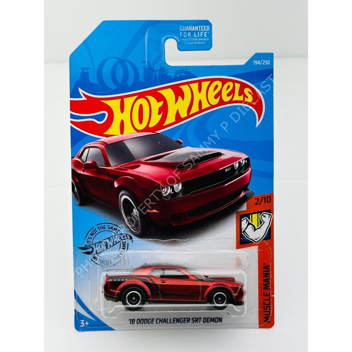 Hot Wheels 2019 Super Treasure Hunt `18 Dodge Challenger Srt Demon Red