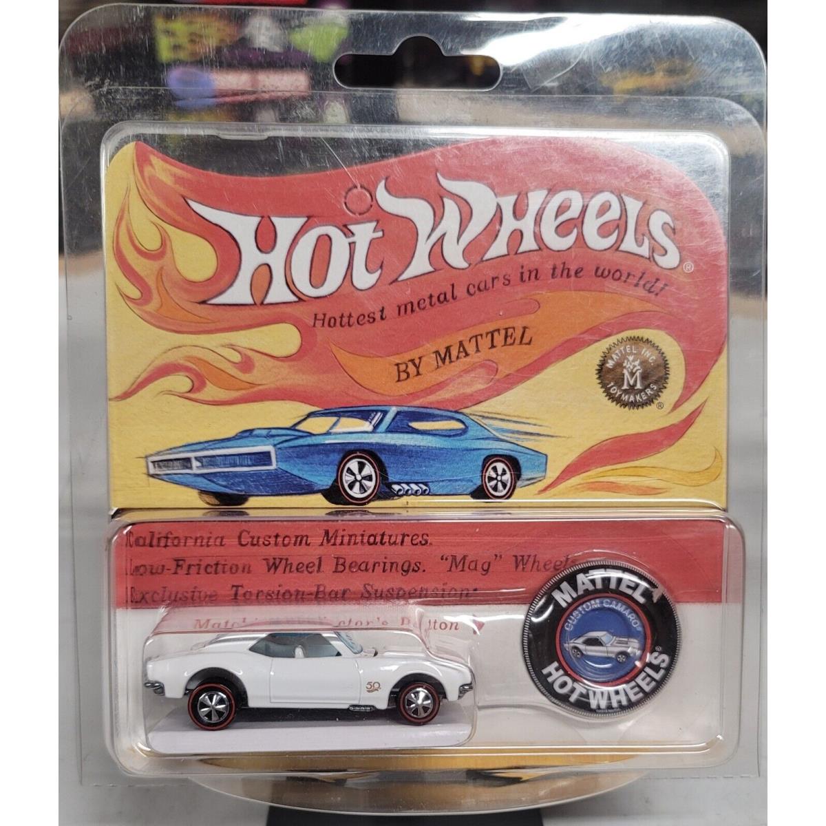 Hot Wheels Custom Camaro #00276/12000 2018 Hot Wheels Rlc 50th Anniversary White `67 Custom Camaro 00276/12000 Nice