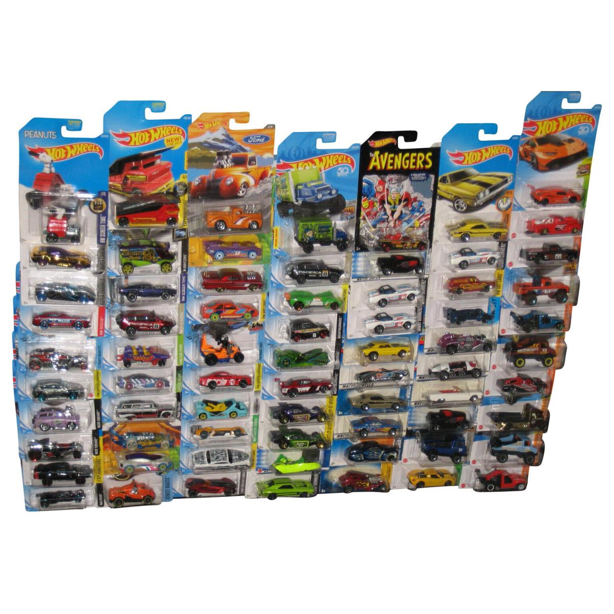 Hot Wheels Mattel Mixed Die Cast Collection Toys -- Lot of 70 Cars