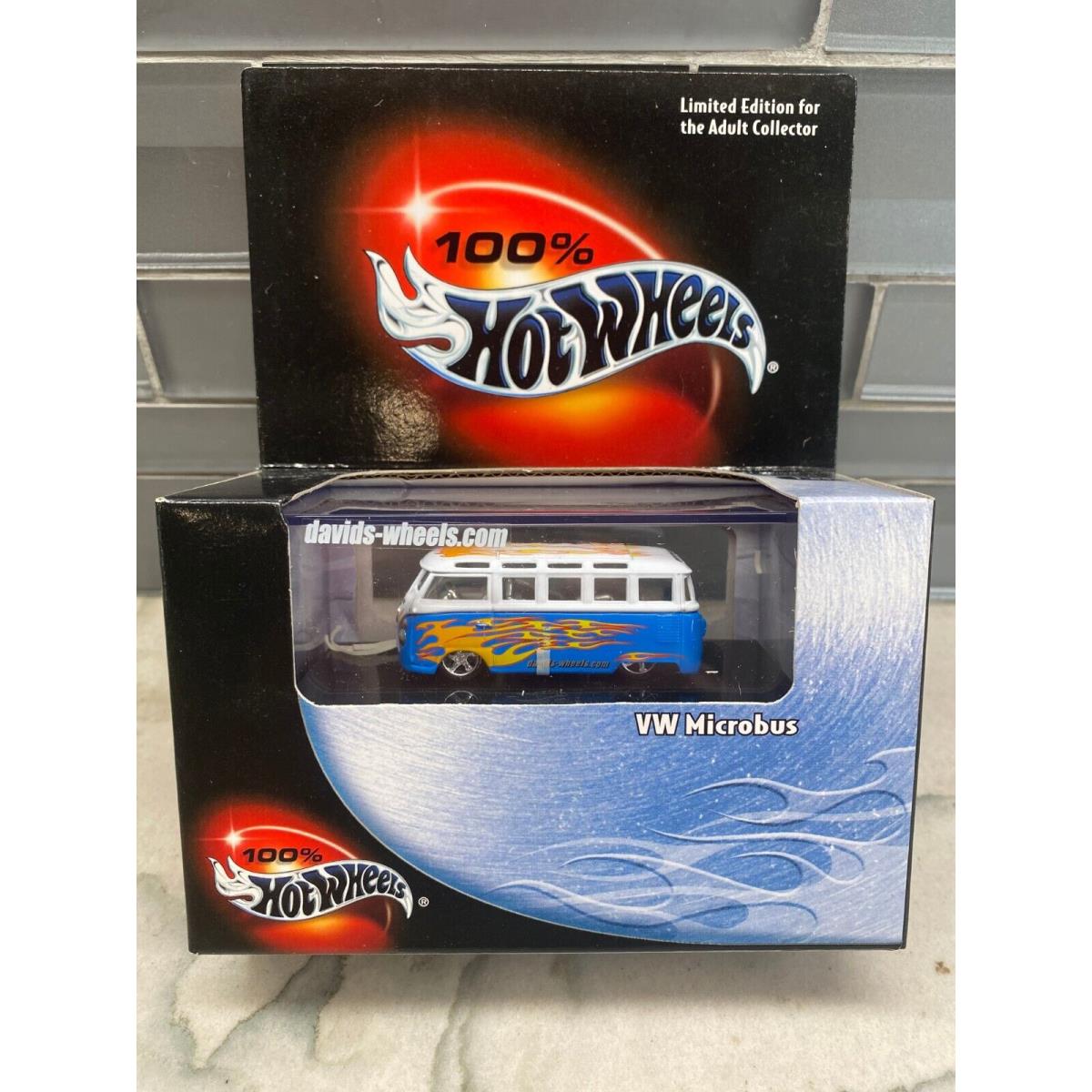 2000 Hot Wheels Black Box VW Microbus Blue/flames Limited Edition