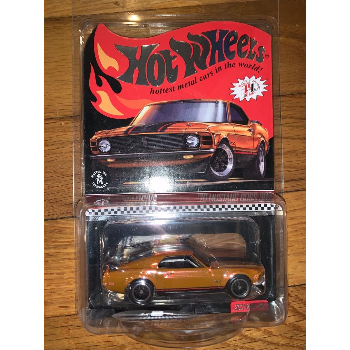 Hot Wheels 70 Ford Mustang Boss 302 2021 Membership Club Exclusive Rlc IN Hand