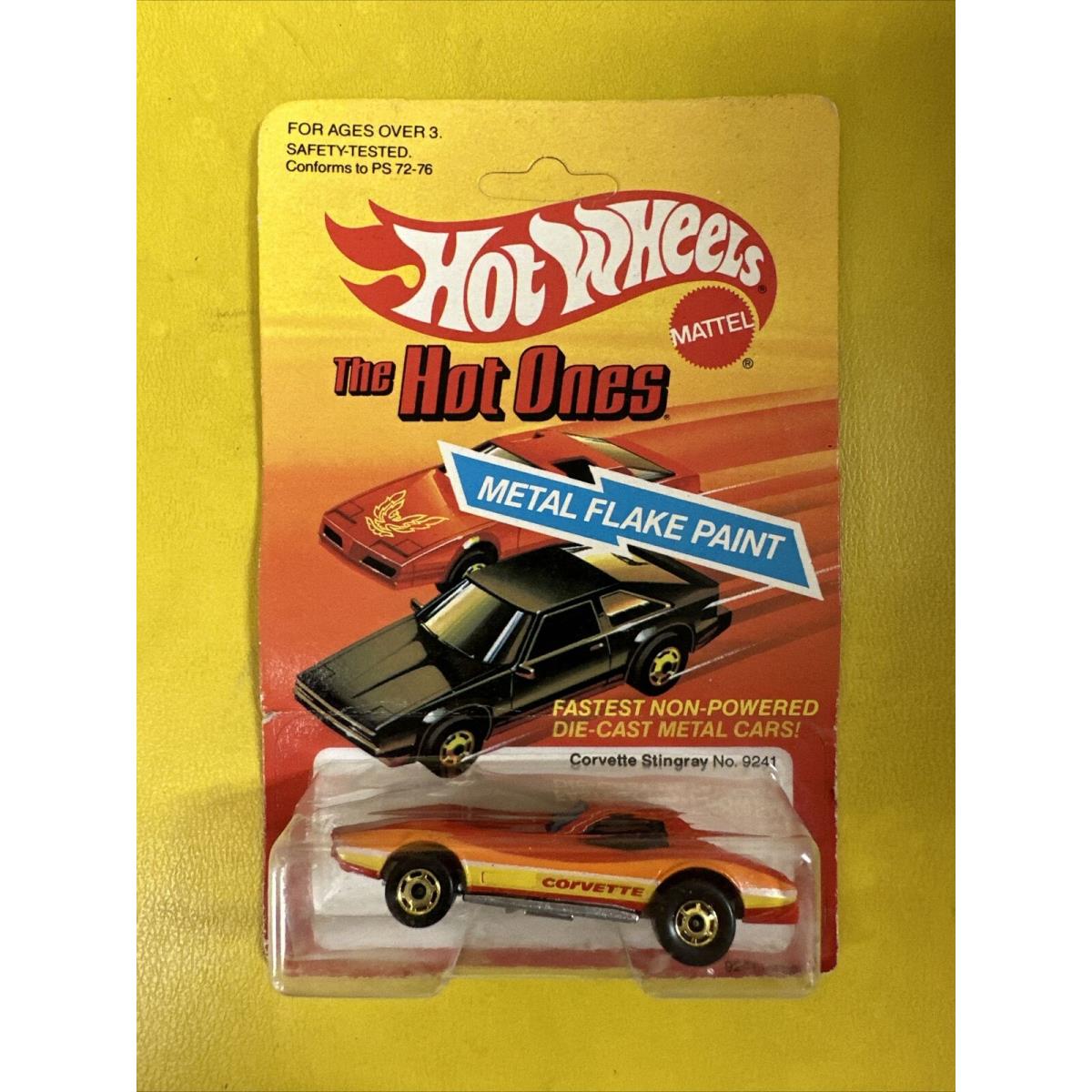 Vintage Hot Wheels The Hot Ones Corvette Stingray 9241 1981 Mattel Unpunched