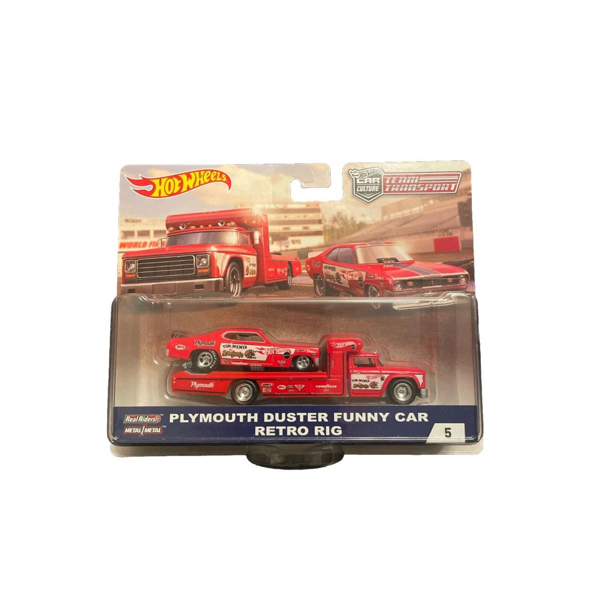 Hot Wheels Plymouth Duster Funny Car / Retro Rig - Car Culture: Team Transport A