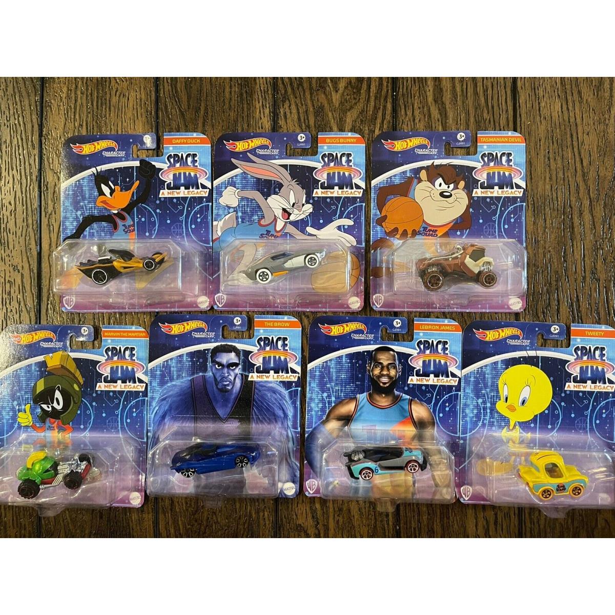 Hot Wheels Space Jam A Legacy 7 Car Complete Set