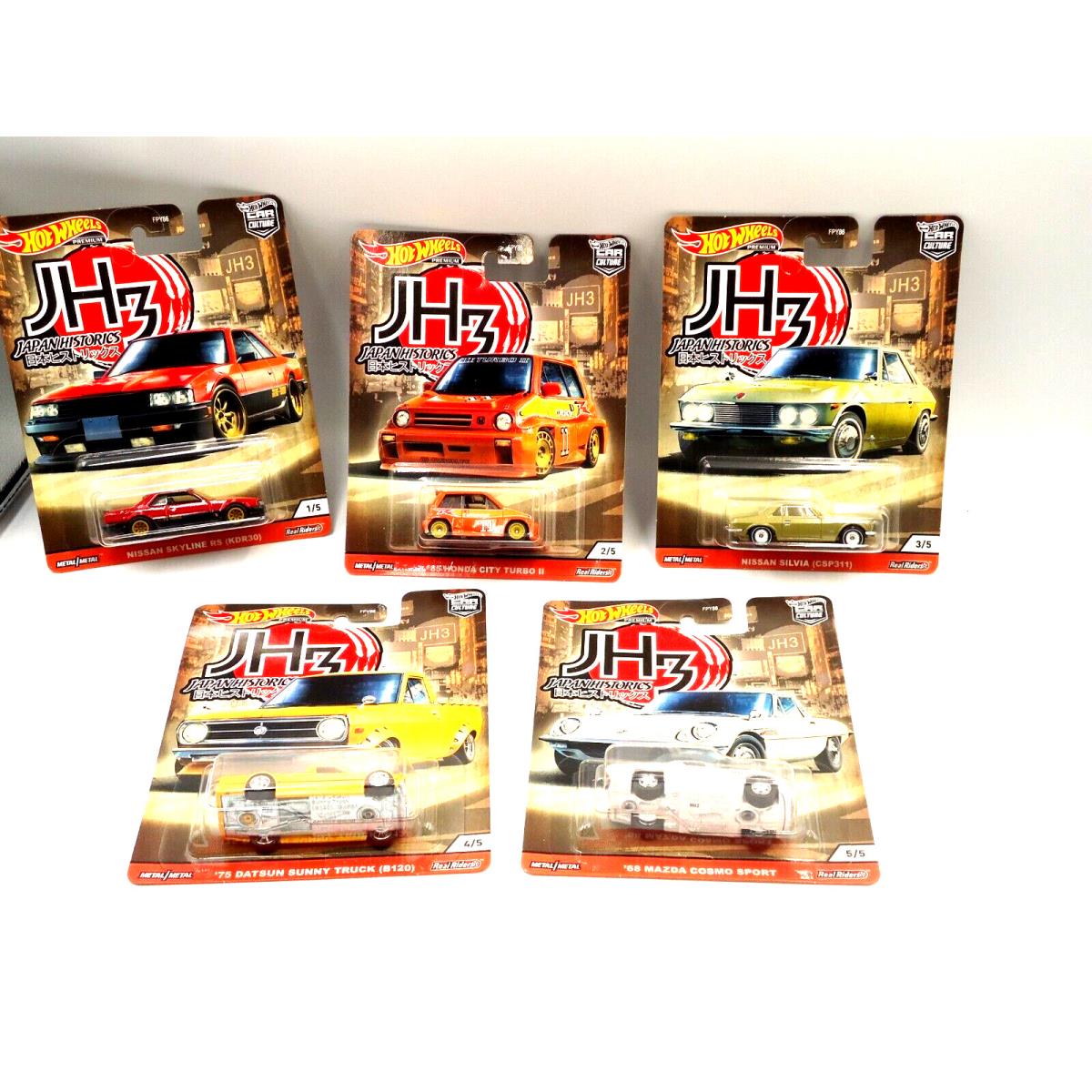 Hot Wheels Car Culture Japan Historics 3 Five Car Set R/r Metal/metal 2020