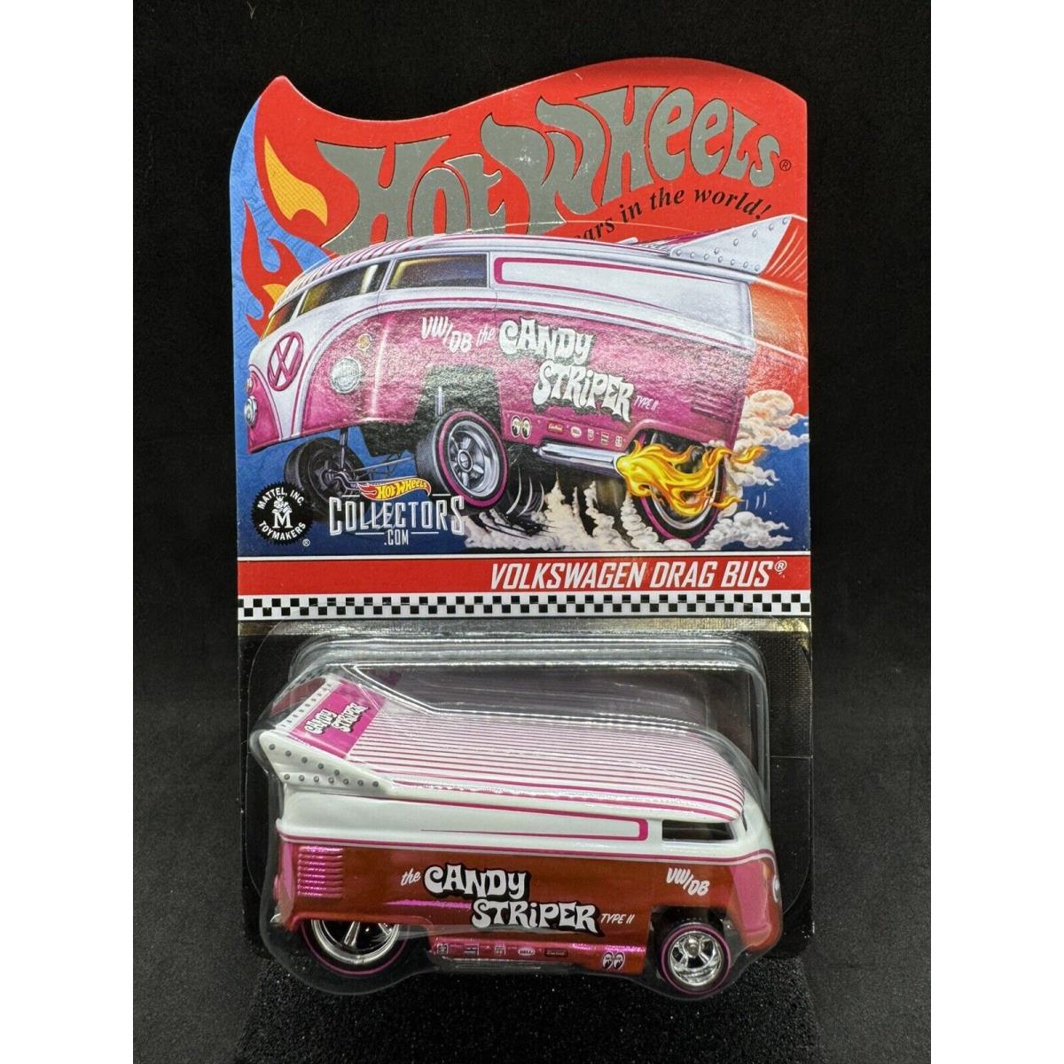 2021 Hot Wheels Rlc Exclusive Candy Striper VW Drag Bus 2489 /20000 Pink Logo