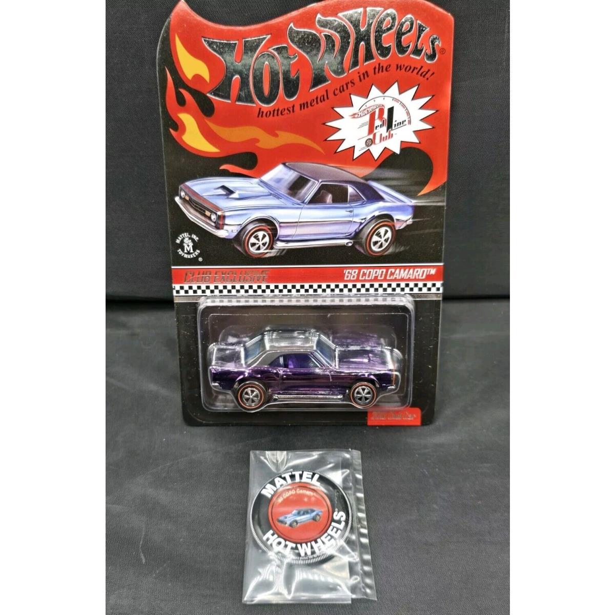 2013 HW Rlc 1968 Copo Camaro Club Car 3254/4500 Purple W/badge and Protecto