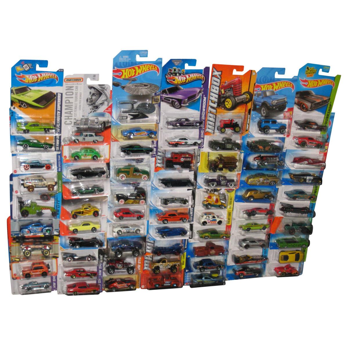 Hot Wheels Matchbox Mattel Mixed Die-cast Collection Toys -- Lot of 69 Cars