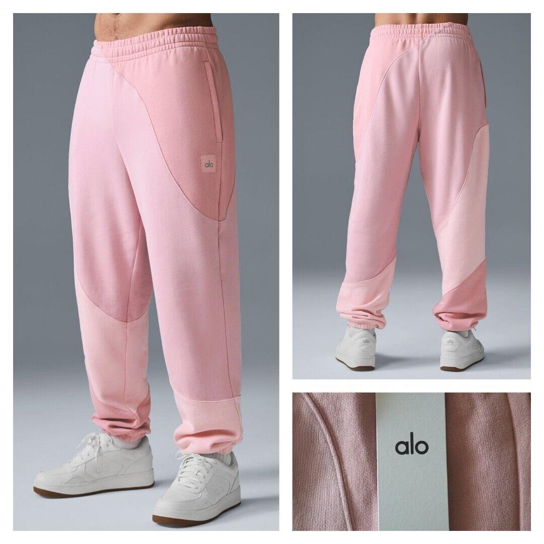 Alo Yoga Make Waves Sweatpants Sunset Pink Men`s Size Small Unisex