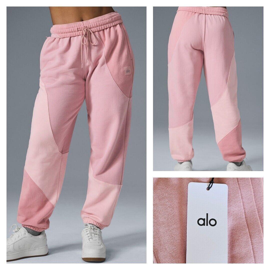 Alo Yoga Make Waves Sweatpants Sunset Pink Women`s Medium Unisex