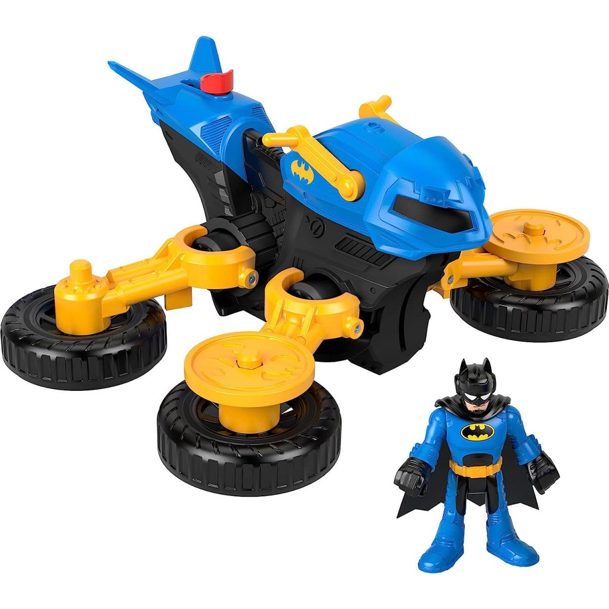 Imaginext DC Super Friends Batman Toy Figure and Transforming Batcycle Gift