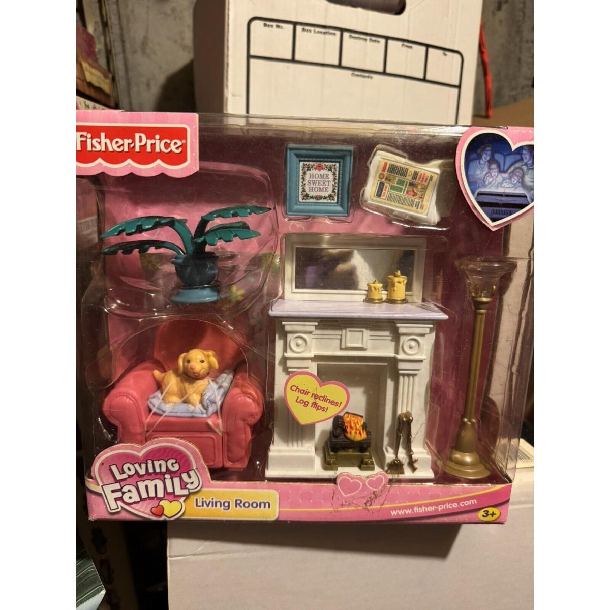 Fisher Price Loving Family Dollhouse Sweet Sounds Living Room TV Fireplace