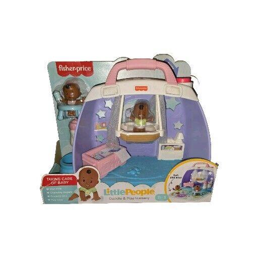 Fisher-price Little People Cuddle Play Nursery Playset Black AA Dolls