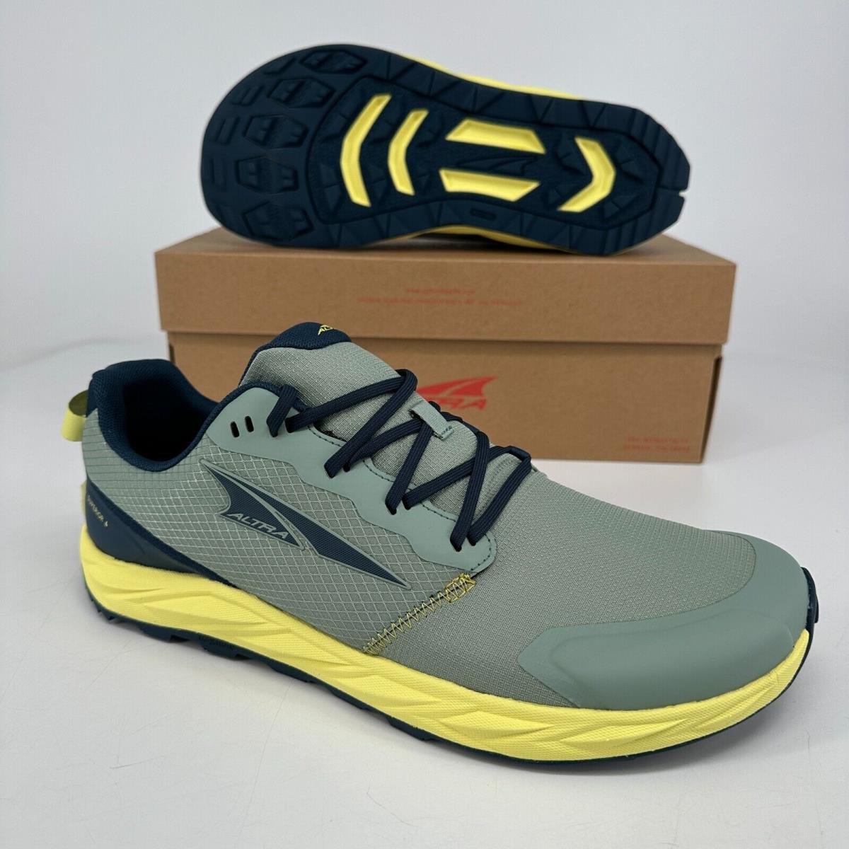 Altra Superior 6 Mens 12 Light Green Yellow Trail Shoes Hiking Running Zero Drop